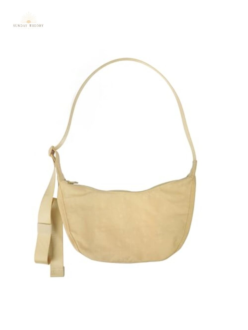 Nylon Adjustable Strap Crescent Crossbody Bag with Multiple Pockets
